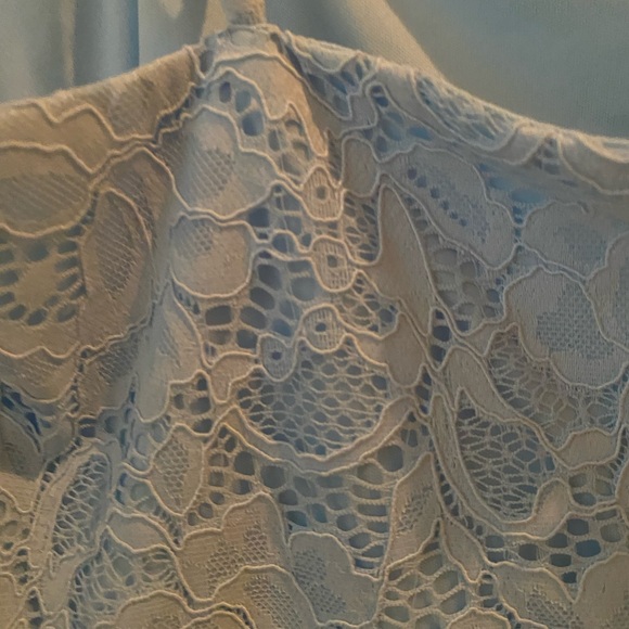 BHLDN  MARIA SLEEVELESS LACE MIDI DRESS in light blue - Picture 11 of 16